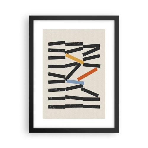 Plakat w czarnej ramie - Domino – kompozycja - 30x40 cm