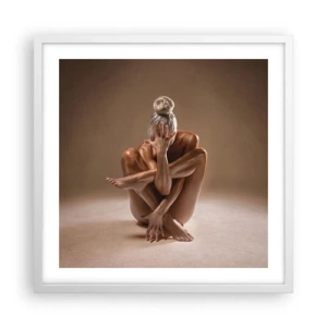 Plakat w białej ramie - Jedność ciała i ducha - 50x50 cm