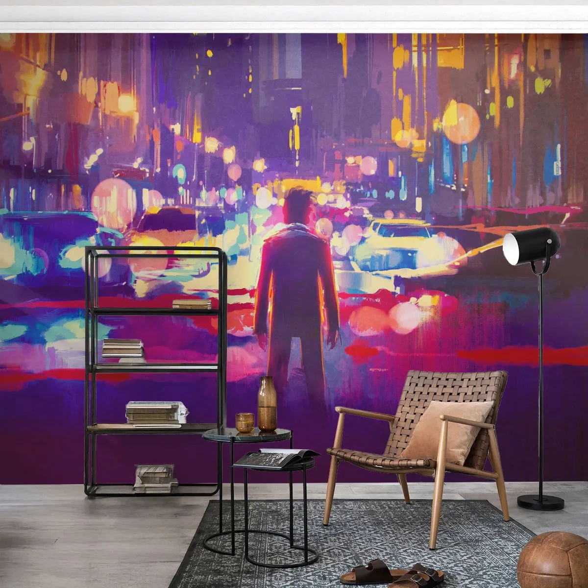 Fototapeta Standard Eco - Zanurzony w świetle - Miasto, Mężczyzna, Nowy Jork - 250x175 cm