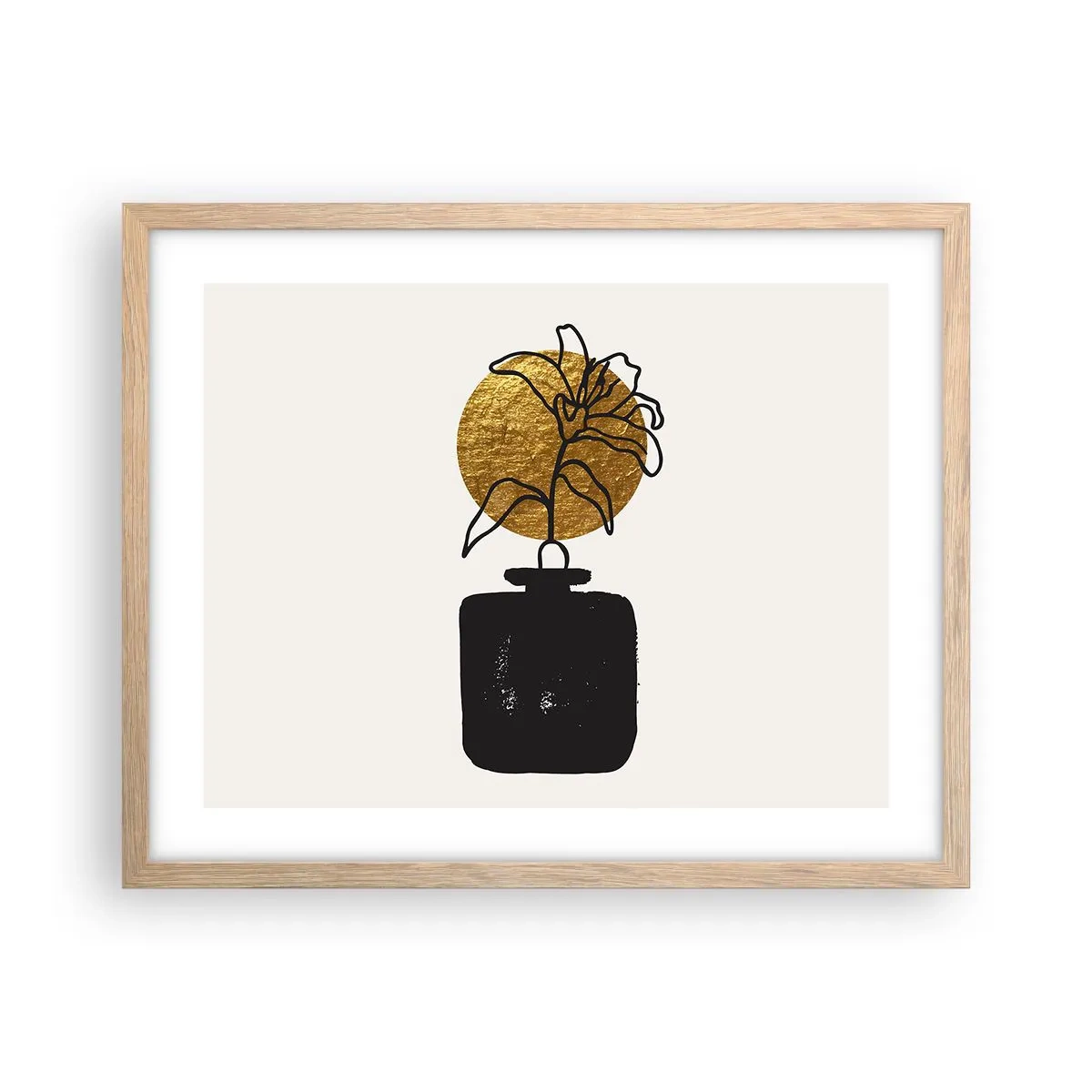 Plakat w ramie jasny dąb - Piękno na wagę złota - 50x40 cm