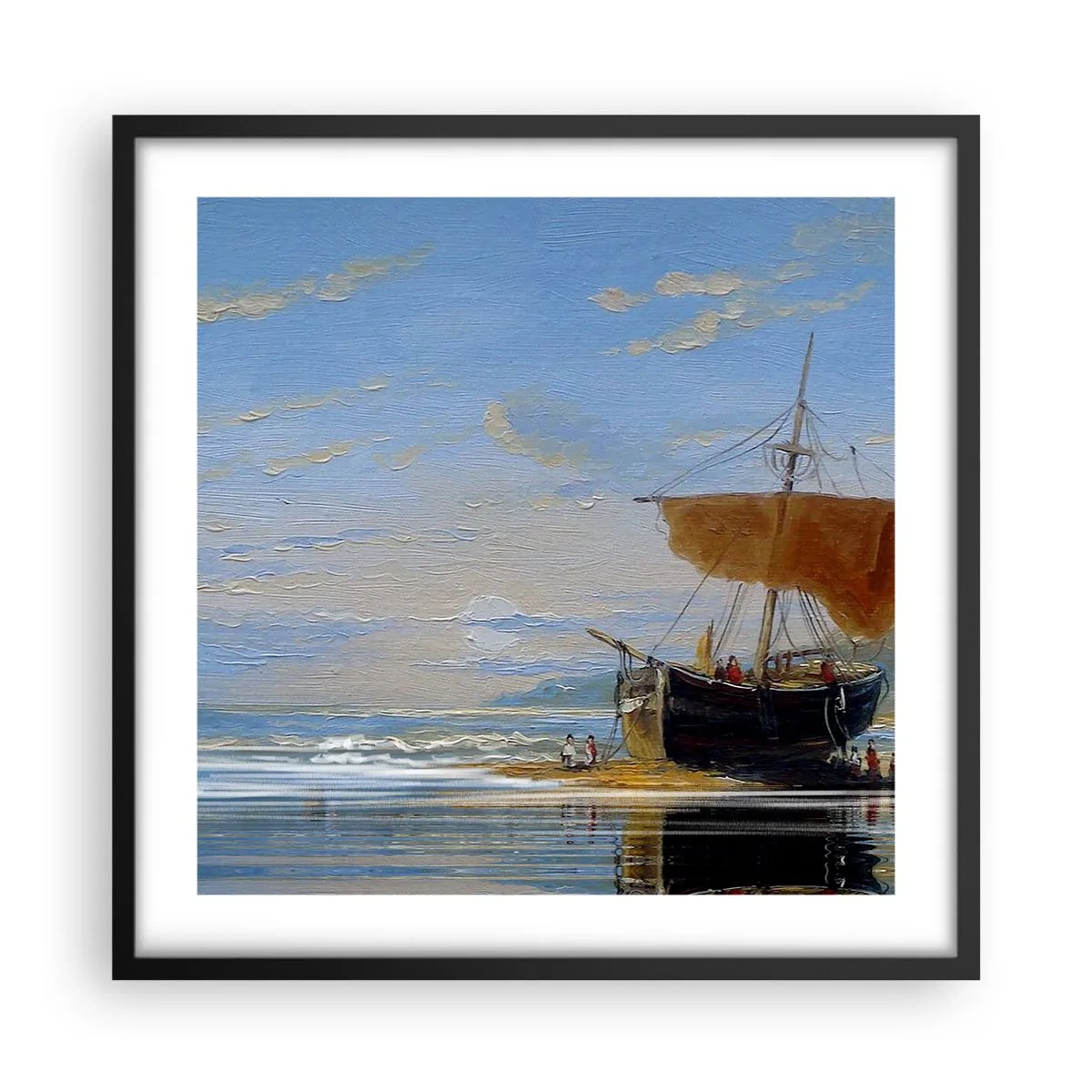 Plakat w czarnej ramie - Woda, ziemia, powietrze - 50x50 cm