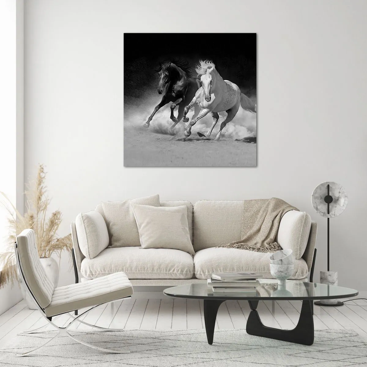 Obraz na szkle - Galop wolności - 50x50 cm