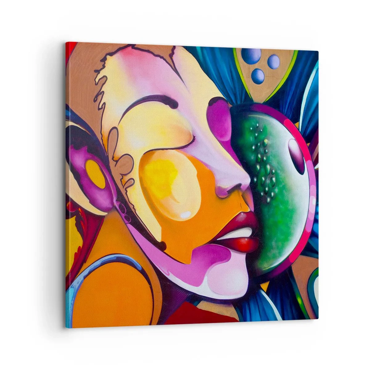 Obraz na płótnie - Dotknąć kolorem - 60x60 cm