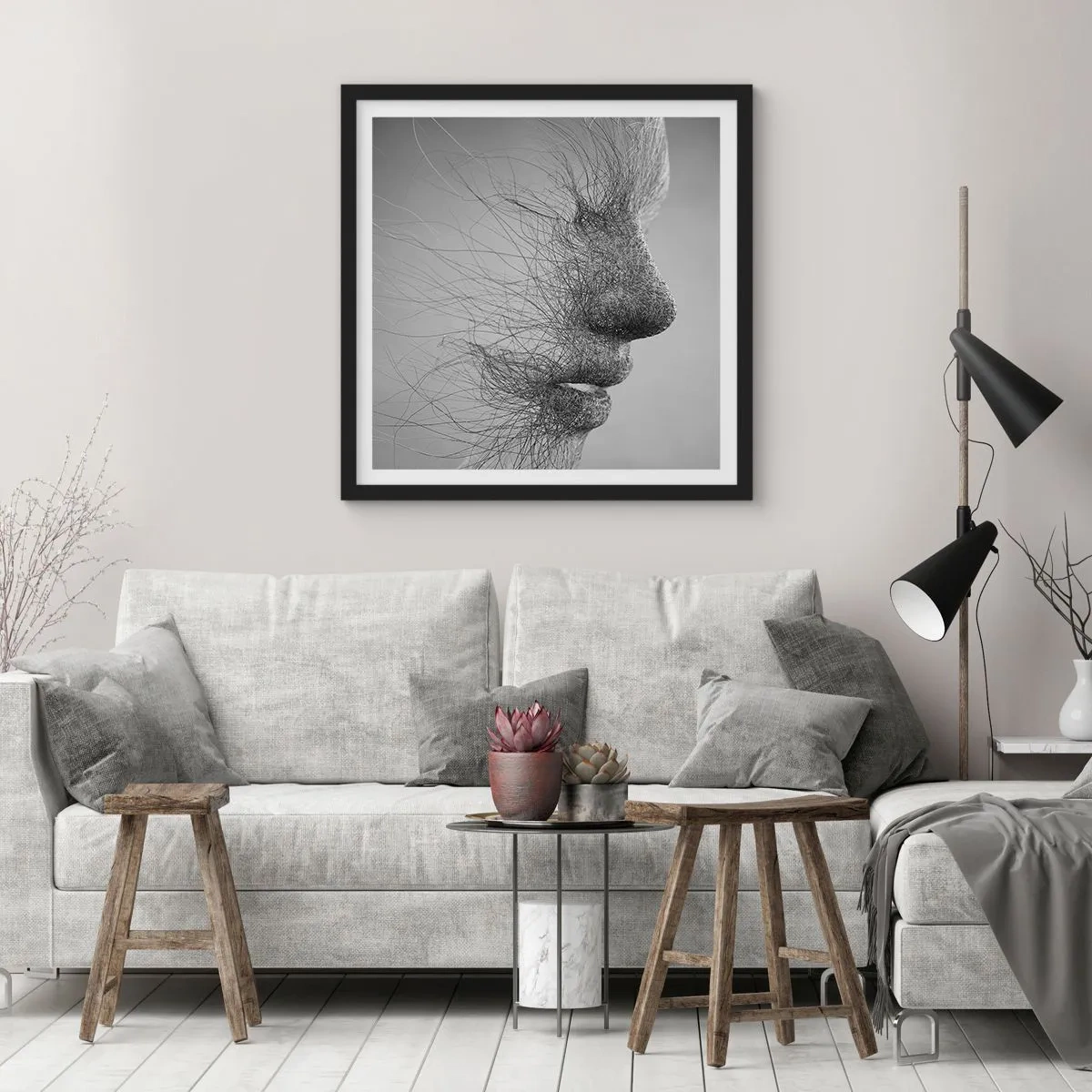 Plakat w czarnej ramie - Duch wiatru - 30x30 cm