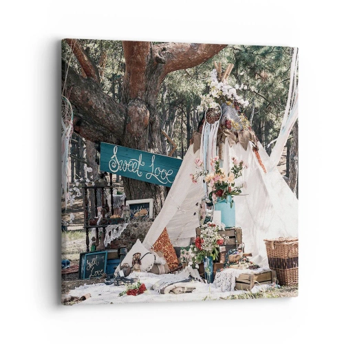 Obraz na płótnie - Make love… - 40x40 cm