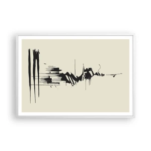 Plakat w białej ramie - Abstrakcja pośpieszna - 100x70 cm