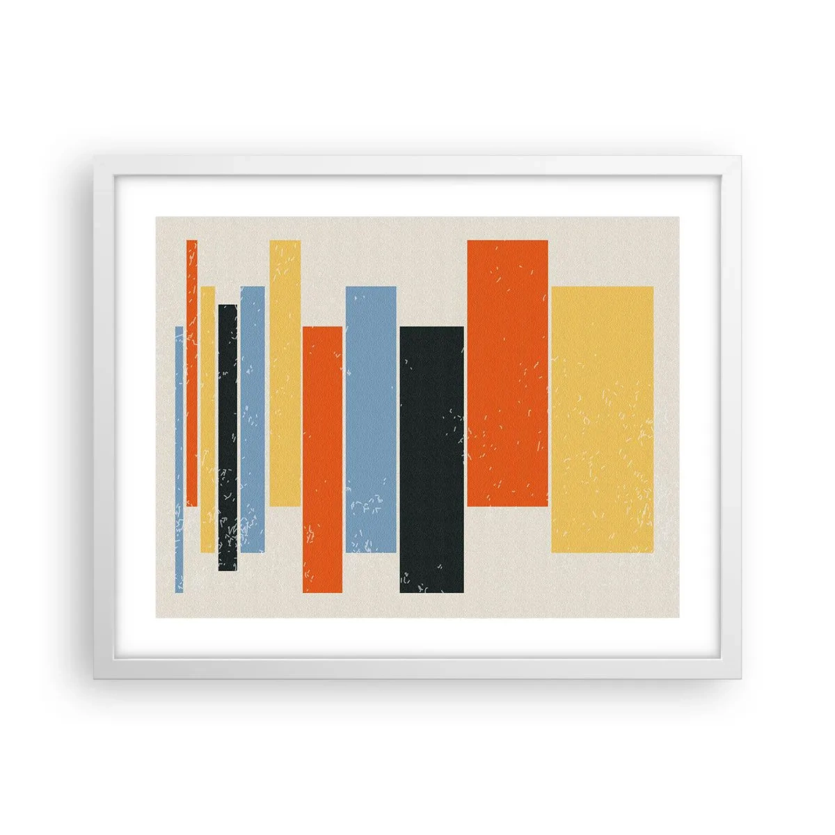 Plakat w białej ramie - Zapis muzyki - 50x40 cm