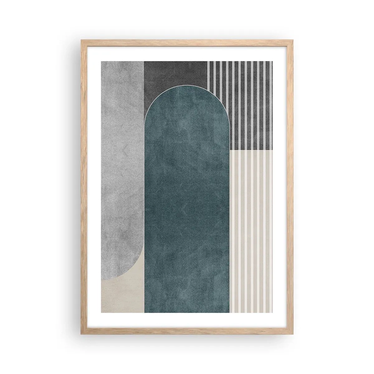 Plakat w ramie jasny dąb - Kompozycja na poziomie - 50x70 cm