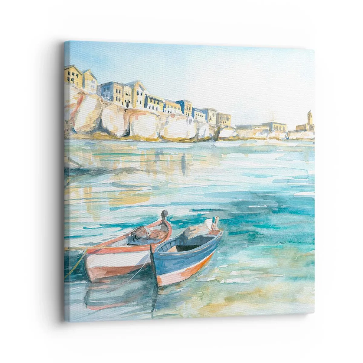 Obraz na płótnie - Pejzaż w lazurze - 30x30 cm