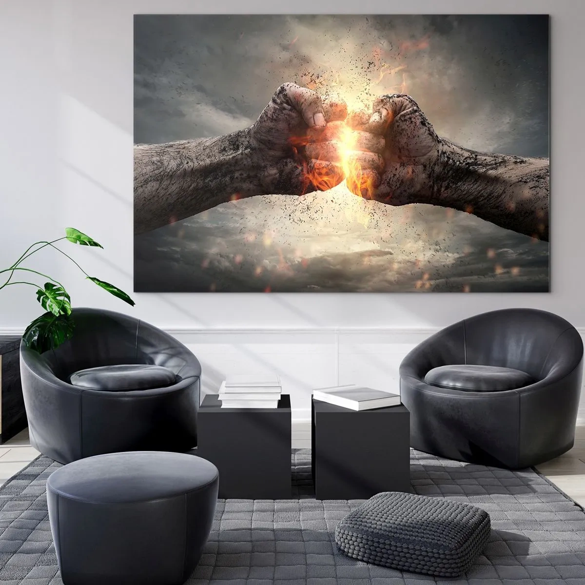 Obraz na szkle - Stań do walki - 70x50cm - Stań do walki - Nowoczesna dekoracja ścienna do salonu i sypialni ARTTOR