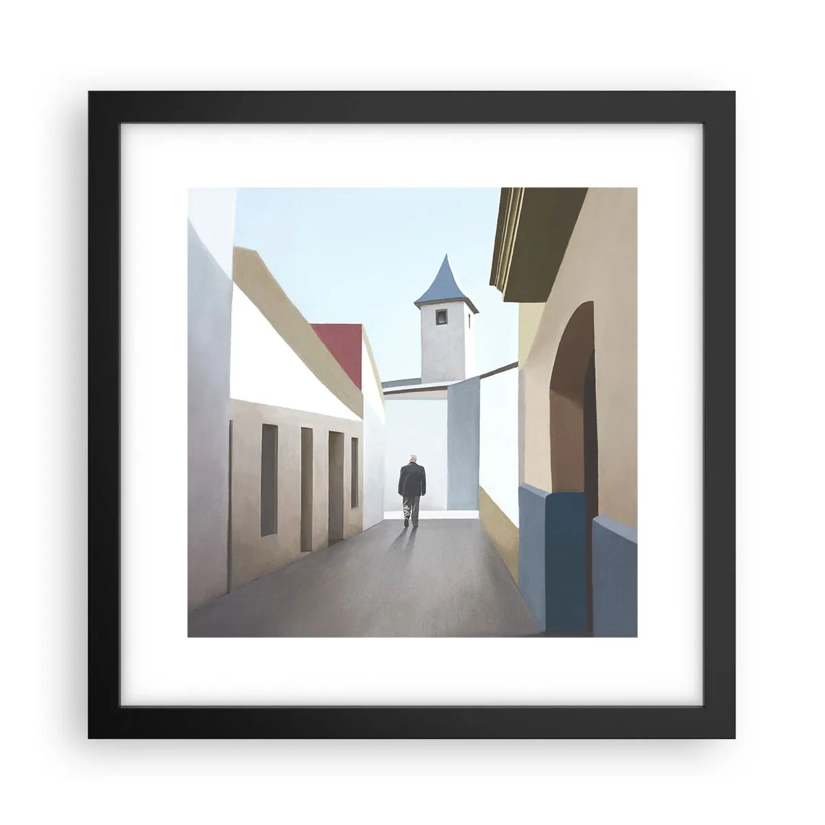 Plakat w czarnej ramie - Słoneczny spacer - 30x30 cm