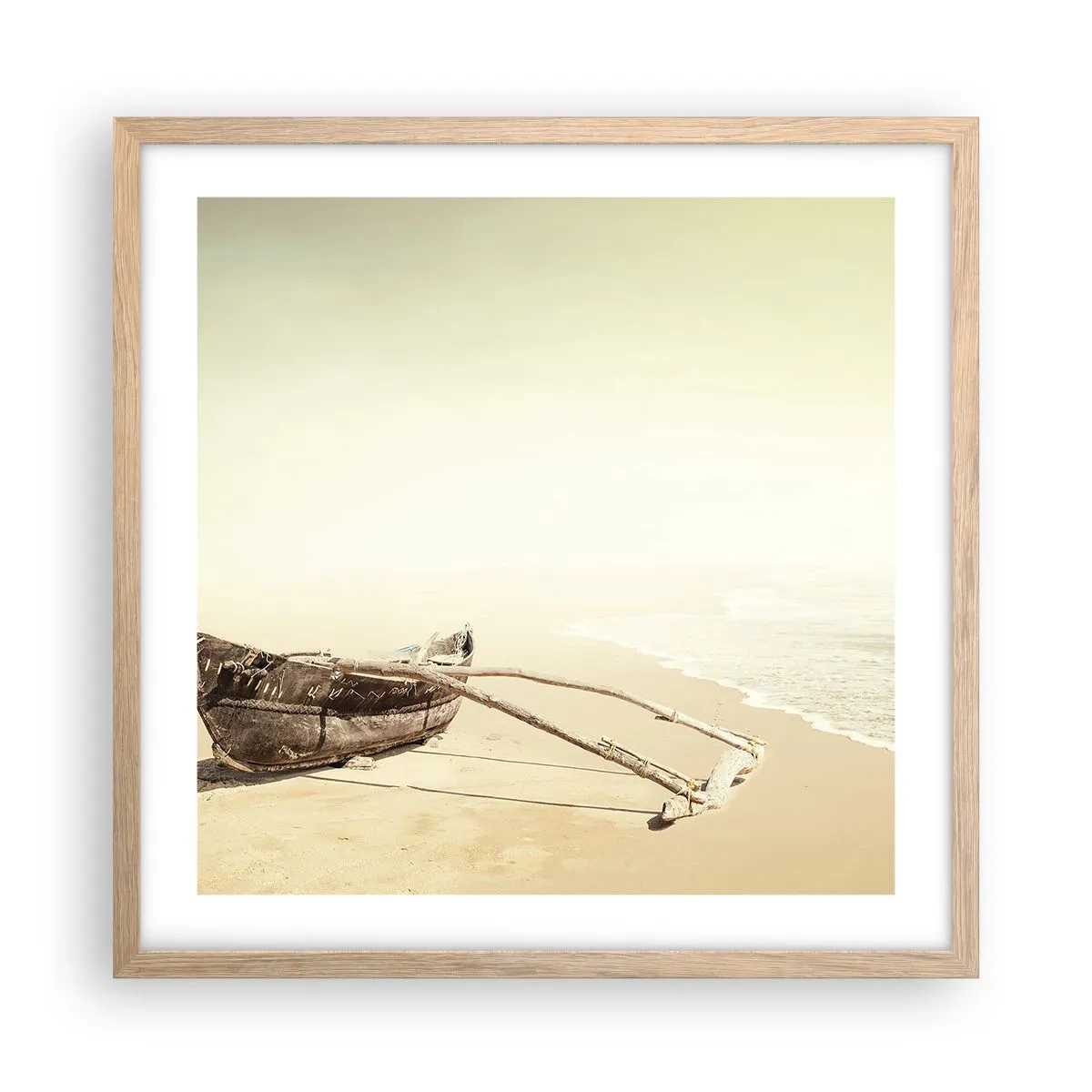 Plakat w ramie jasny dąb - Wspomnienie mórz południowych - 50x50 cm