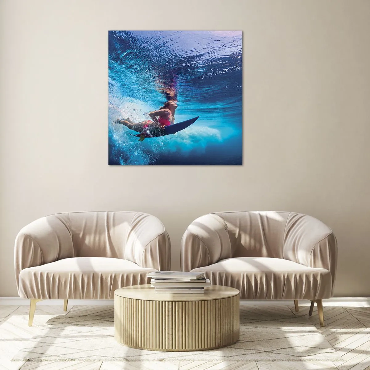 Obraz na szkle - Głębia radości - 60x60 cm