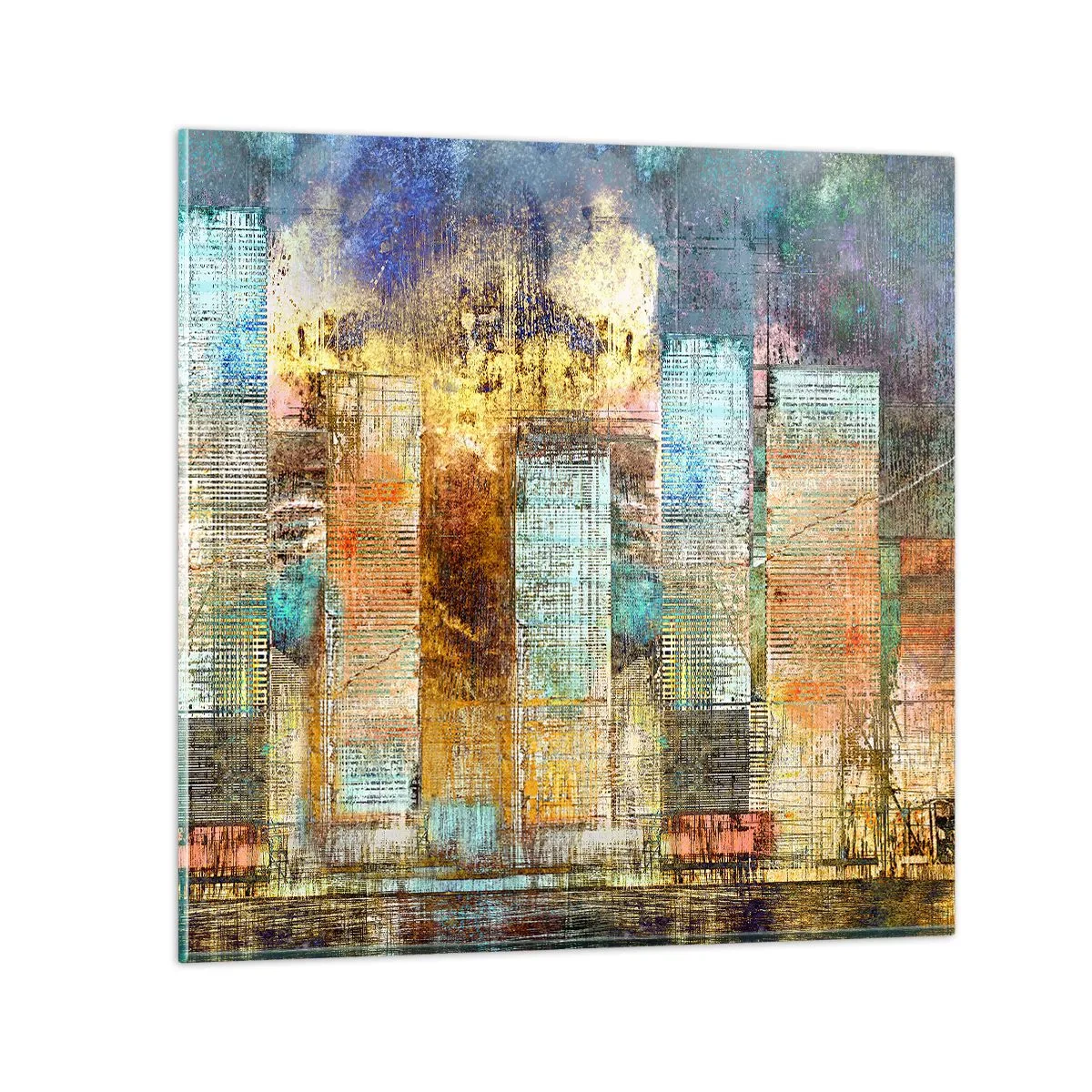 Obraz na szkle - Słoneczna metropolia - 40x40 cm