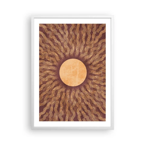 Plakat w białej ramie - Ikona słońca - 50x70 cm