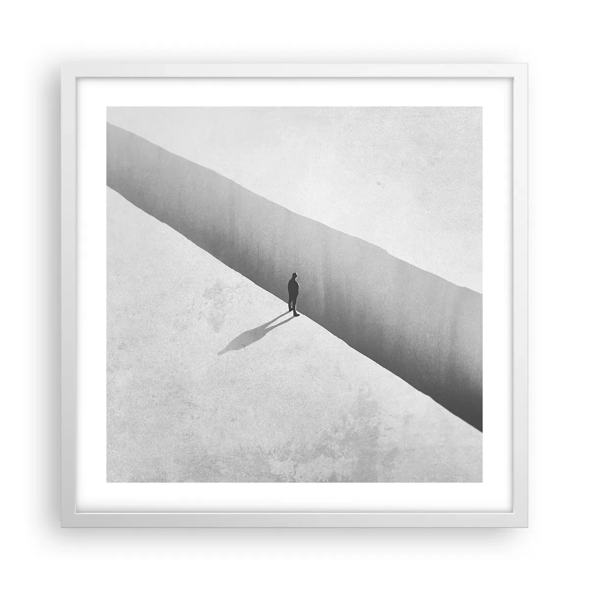 Plakat w białej ramie - Jasny cel - 50x50 cm