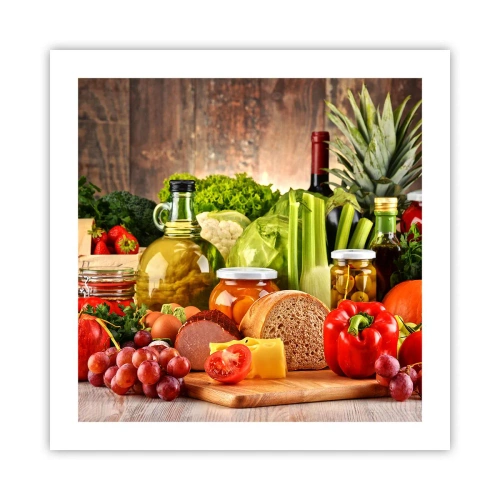 Plakat - Wędzone, pieczone, marynowane - 50x50 cm