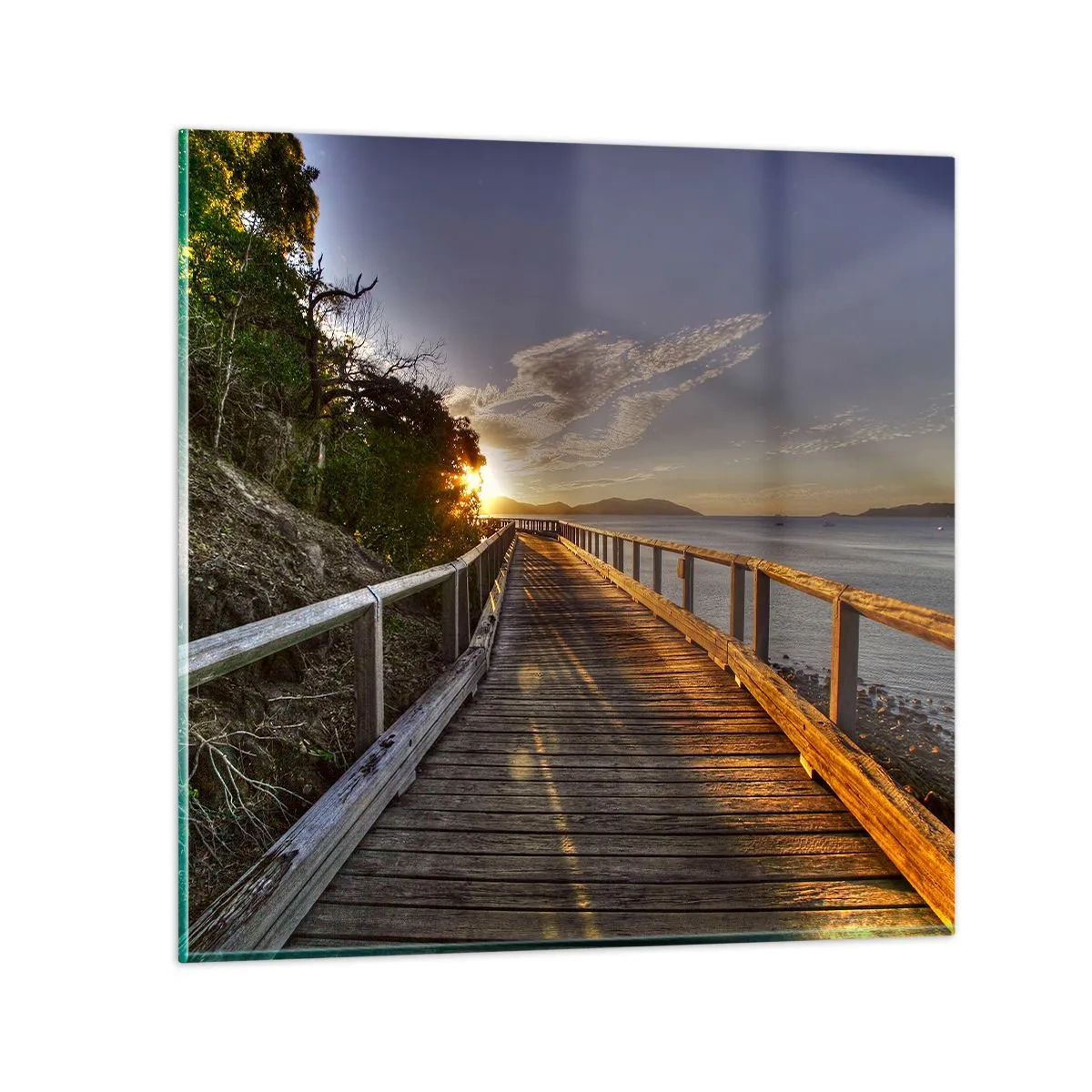 Obraz na szkle - Iść, ciągle iść w stronę słońca - 40x40 cm