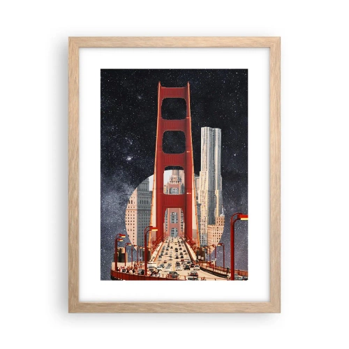 Plakat w ramie jasny dąb - Zawsze w centrum - 30x40 cm