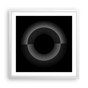 Plakat w białej ramie - Czarne Słońce - 50x50 cm