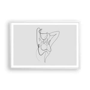 Plakat w białej ramie - Naprawdę, jaka jesteś... - 91x61 cm