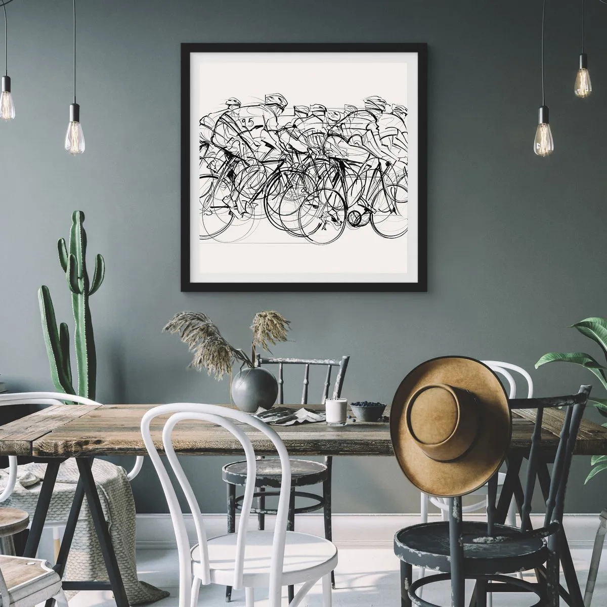Plakat w czarnej ramie - Wespół w zespół - 50x50 cm