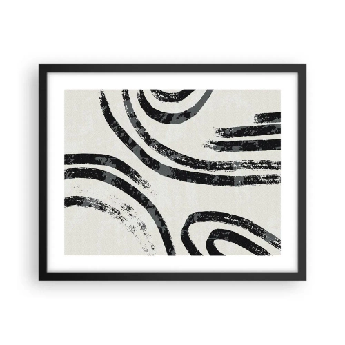 Plakat w czarnej ramie - W pół zatrzymany - 50x40 cm