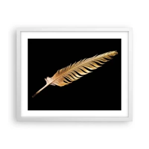 Plakat w białej ramie - Nie lada piórem opatrzony… - 50x40 cm