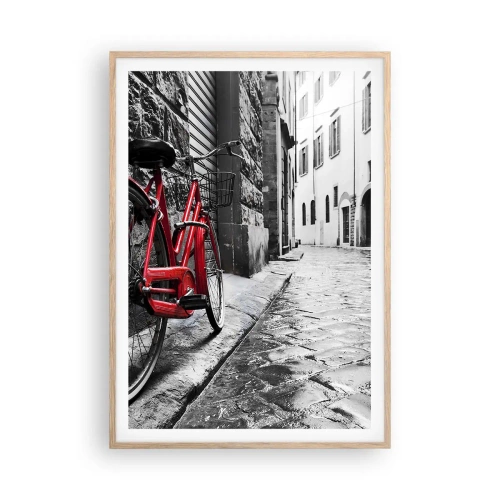 Plakat w ramie jasny dąb - Prawdziwe piękno się nie starzeje - 70x100 cm