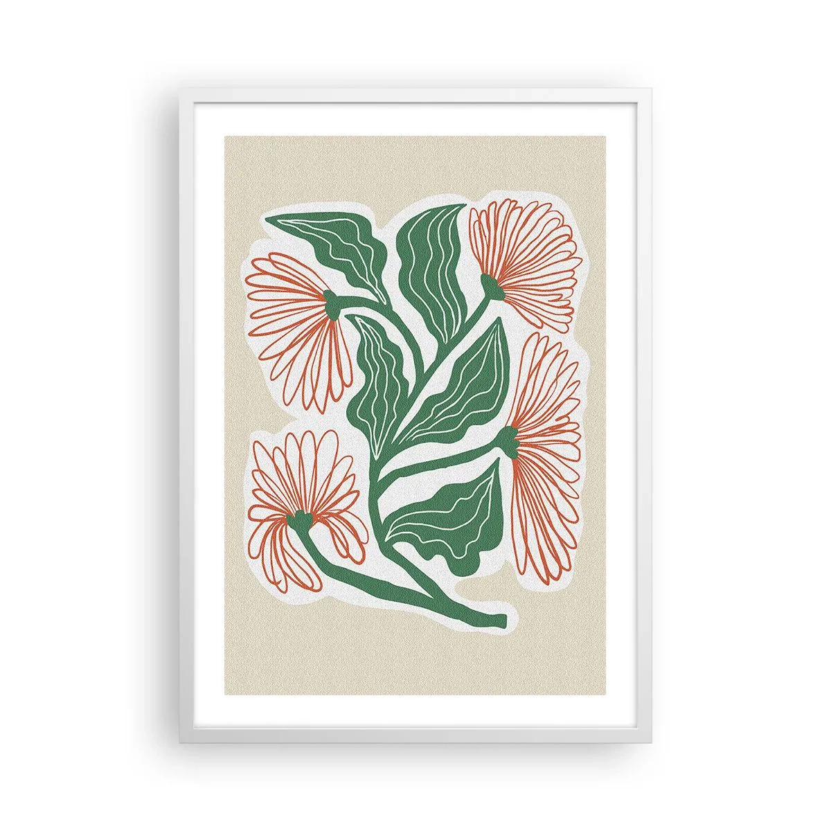 Plakat w białej ramie - Ludowe i nowoczesne - 50x70 cm