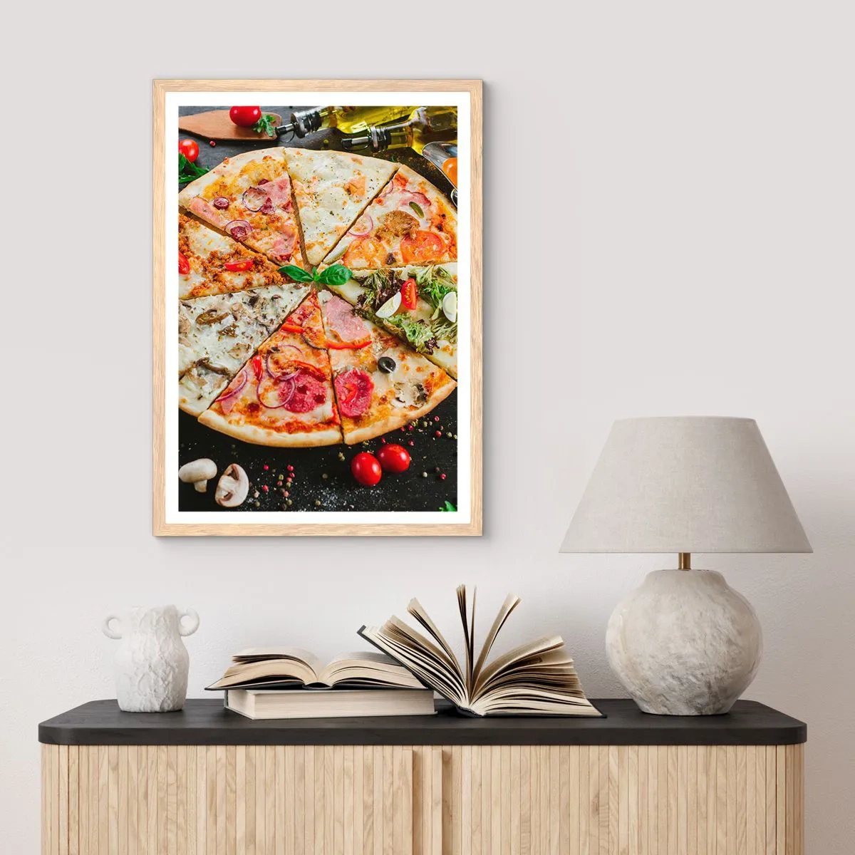 Plakat w ramie jasny dąb - Wachlarz smaków - 40x50 cm
