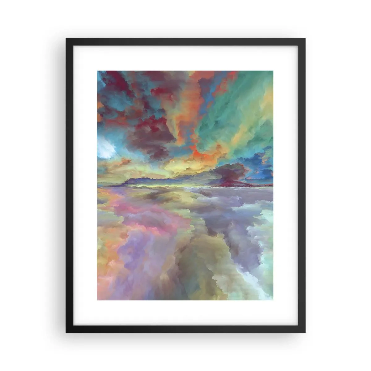 Plakat w czarnej ramie - Dwa nieba - 40x50 cm