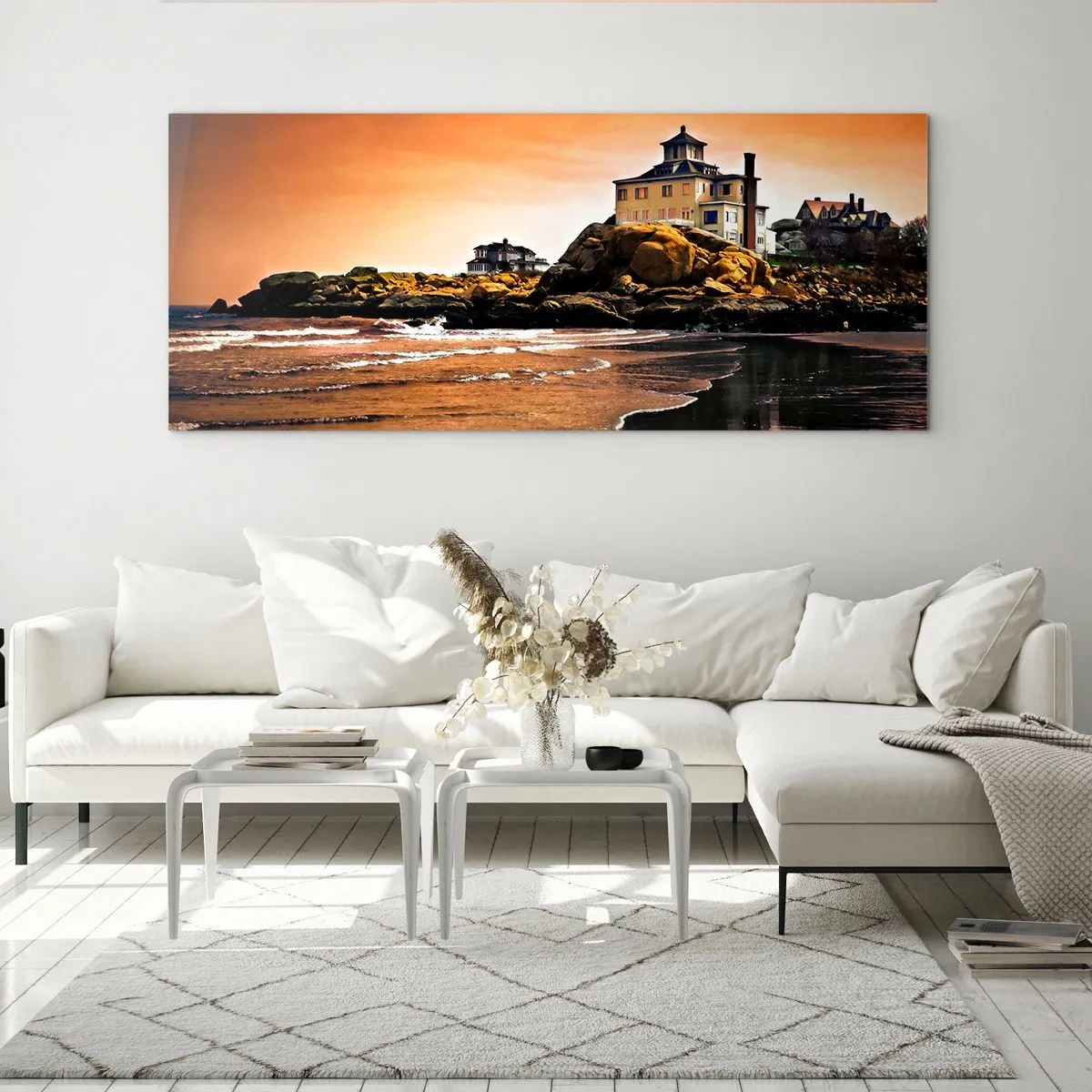 Obraz na szkle - Elegancja zachodniego wybrzeża - 90x30 cm