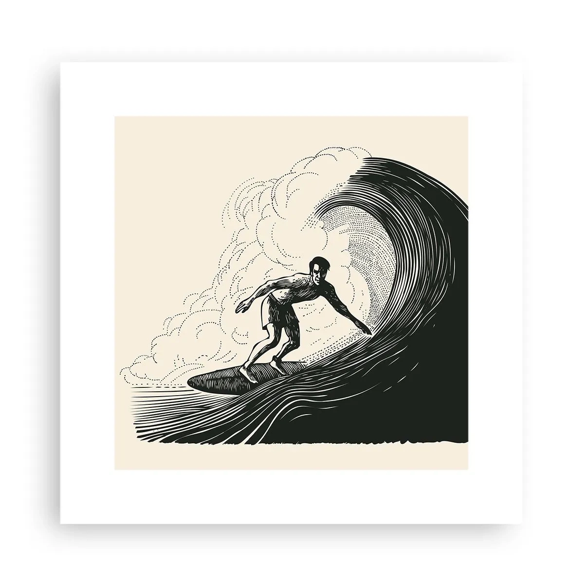 Plakat - Król fali - 30x30 cm
