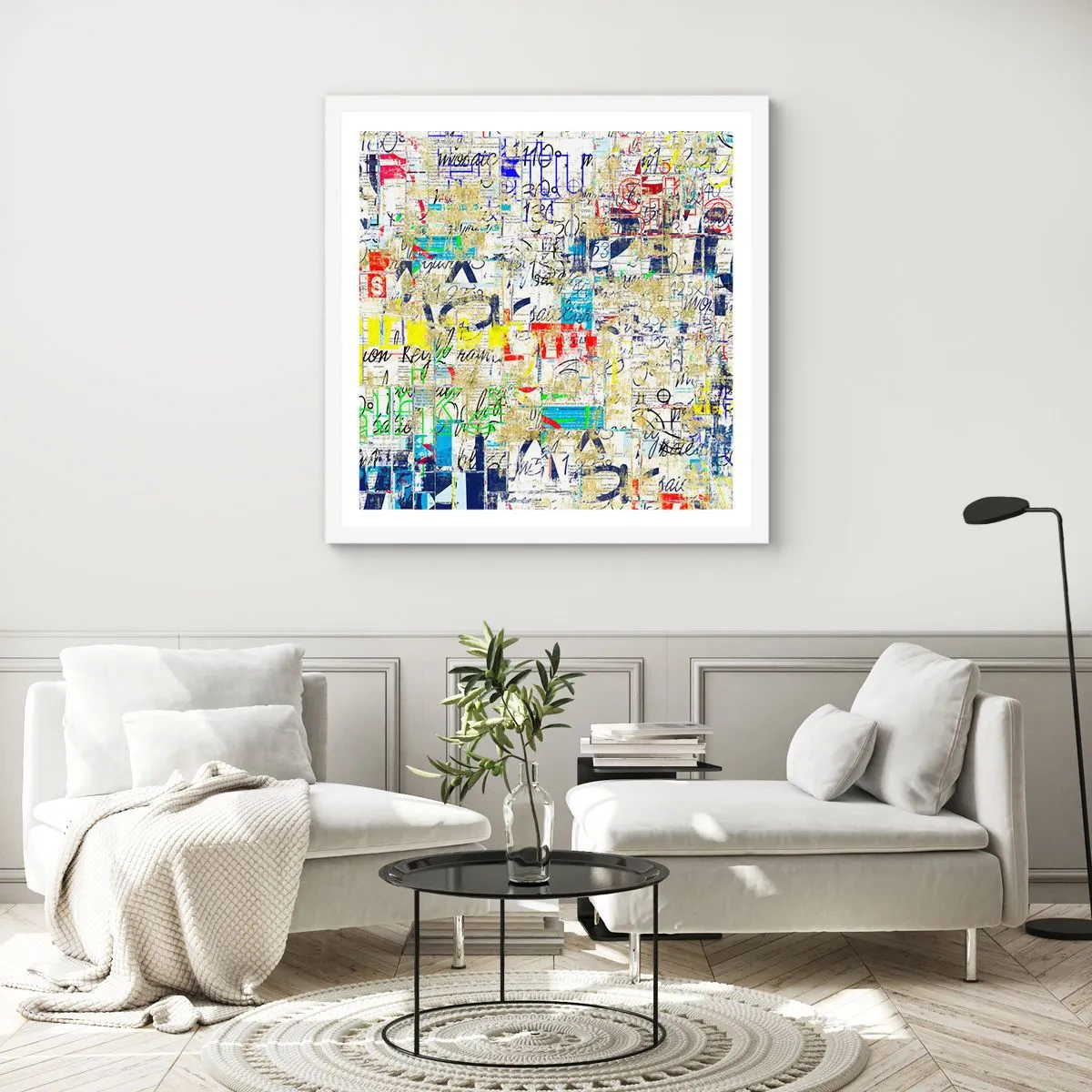 Plakat w białej ramie - Po prostu cieszy oczy - 50x50 cm