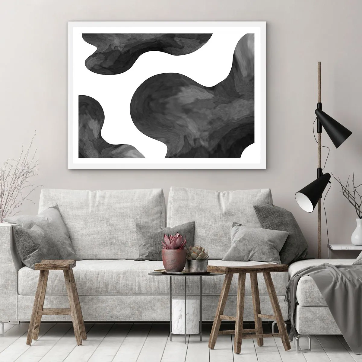 Plakat w białej ramie - Droga Mleczna - 40x30 cm