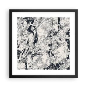 Plakat w czarnej ramie - Przenikanie przeciwieństw - 40x40 cm