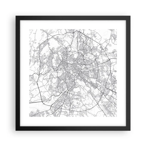 Plakat w czarnej ramie - Rzymski krąg - 40x40 cm