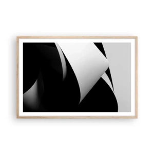 Plakat w ramie jasny dąb - Płaszczyzny światła z głębi cienia - 91x61 cm