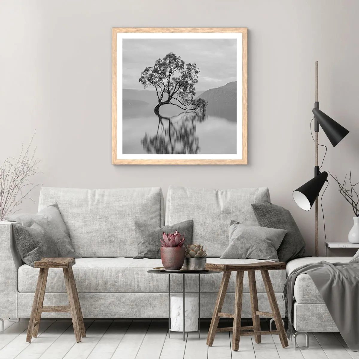 Plakat w ramie jasny dąb - Jest taki kraj - 40x40 cm