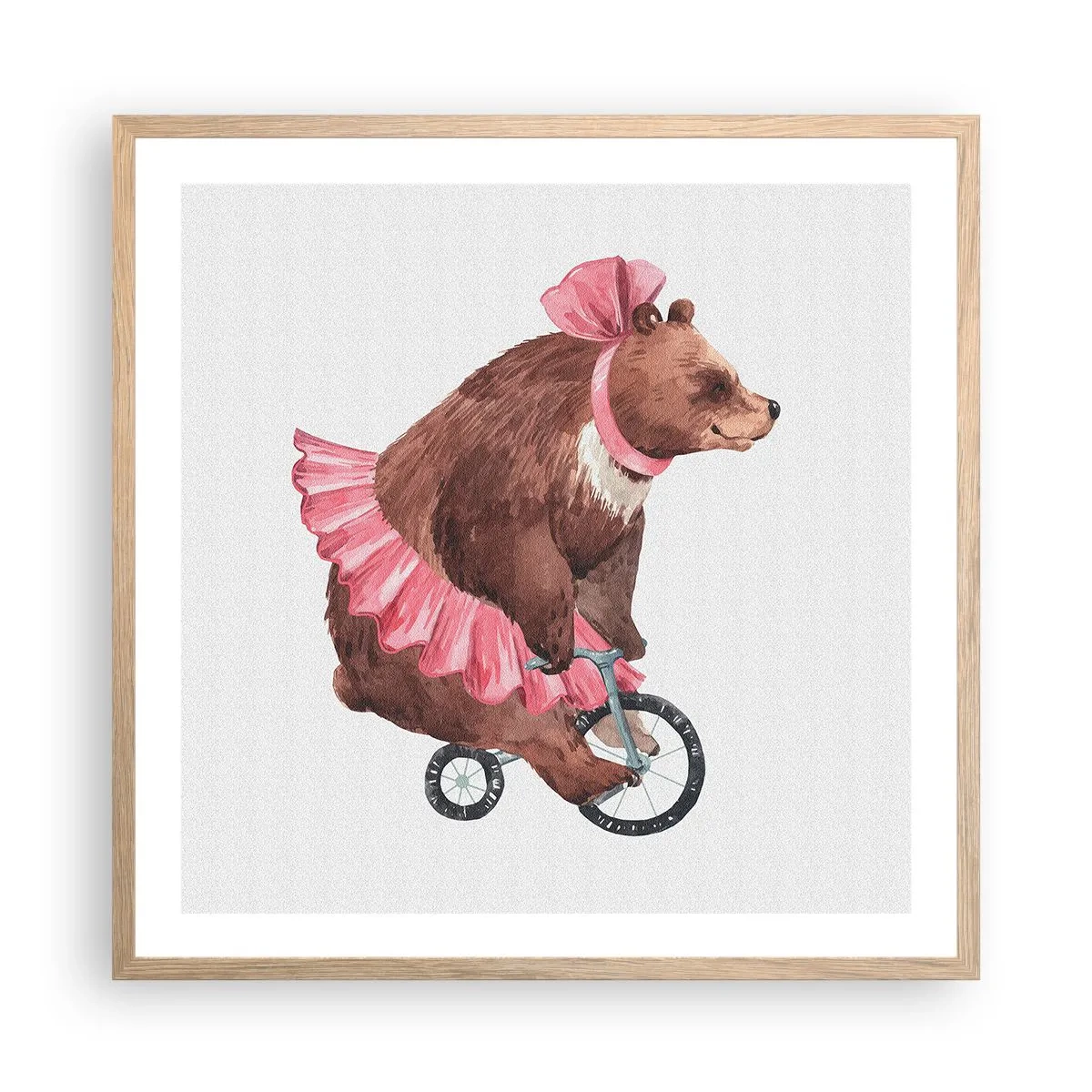 Plakat w ramie jasny dąb - Ale cyrk! - 60x60 cm