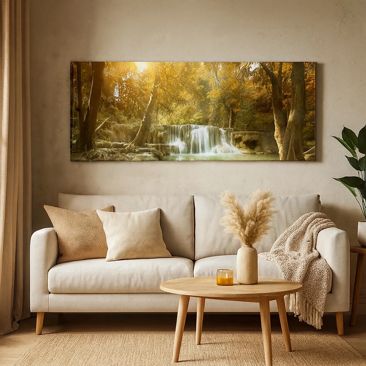 Obraz na płótnie - Parkowa kaskada - 30x30 cm