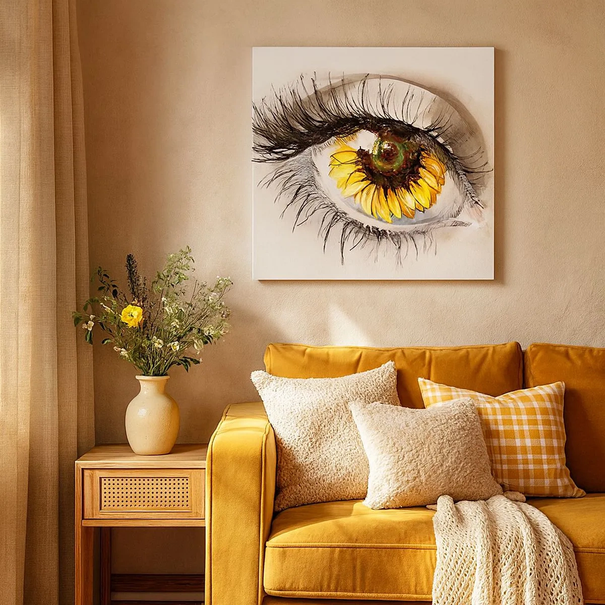 Obraz na płótnie - Spojrzenie gorące jak lato - 30x30 cm