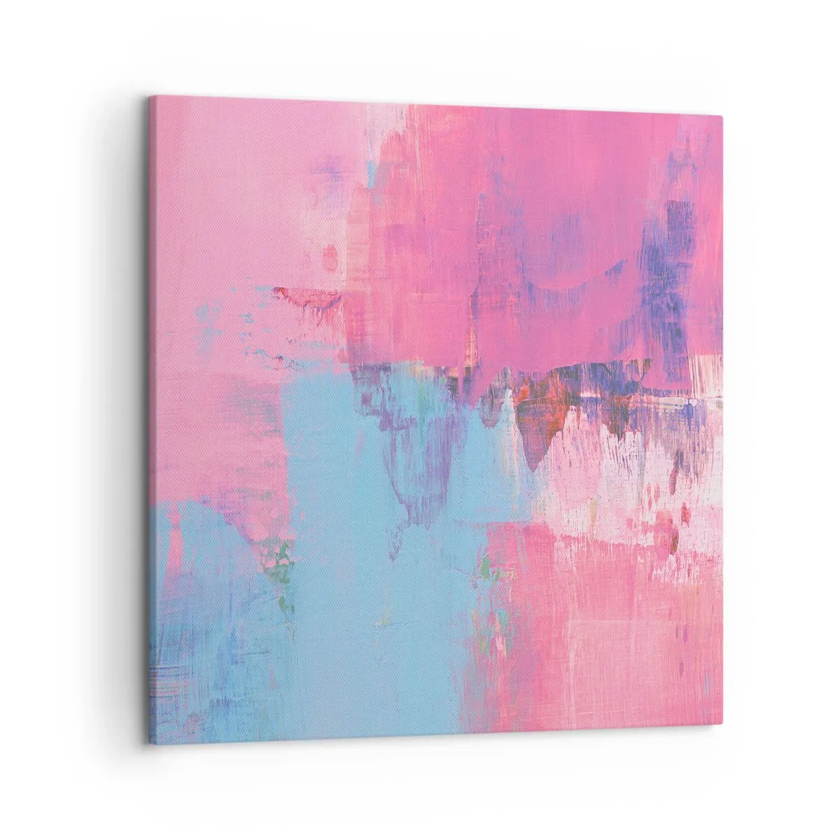 Obraz na płótnie - Róż, błękit i szczypta światła - 50x50 cm