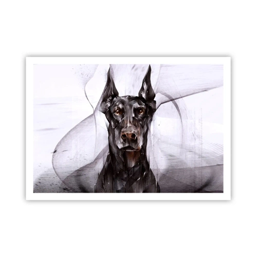 Plakat - Abstrakcyjny portret psa w artystycznym ujęciu - 100x70cm - Szlachetnie urodzony - Nowoczesna dekoracja ścienna do salonu i sypialni ARTTOR