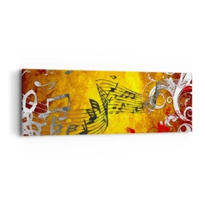 Obraz na płótnie - Niech płynie muzyka - 90x30 cm