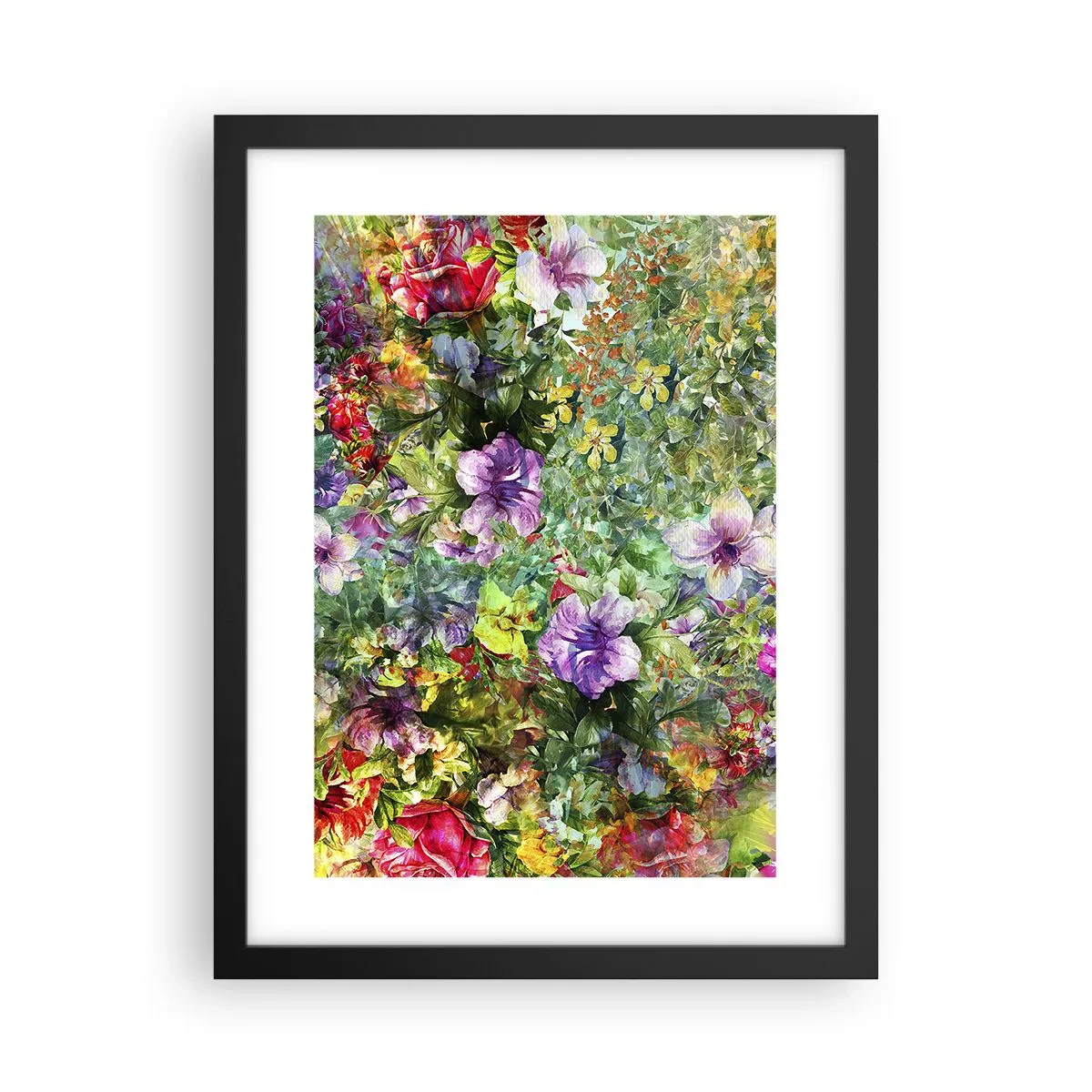 Plakat w czarnej ramie - W kwiaty na zatracenie - 30x40 cm