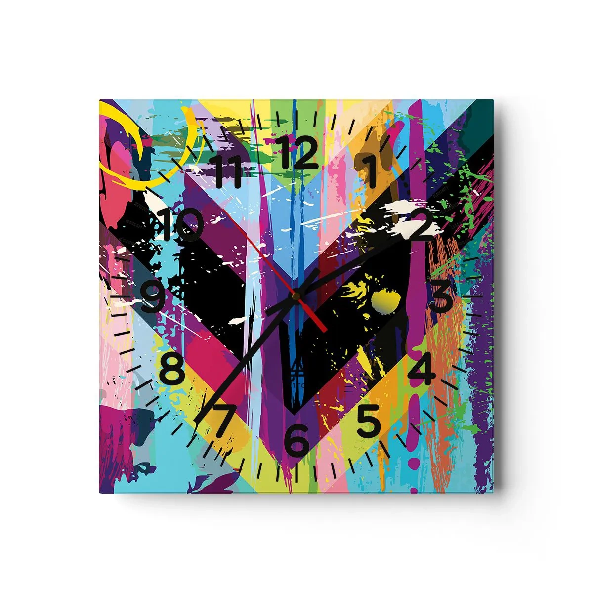 Zegar ścienny - Z góry na dół - 30x30 cm