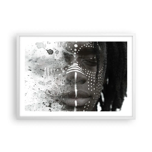 Plakat w białej ramie - Odkryj pierwotnego ducha - 70x50 cm