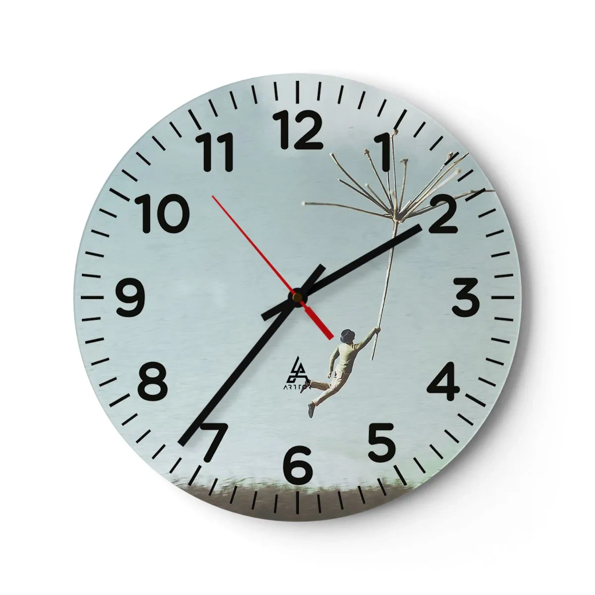 Zegar ścienny - Latawce, dmuchawce, wiatr - 30x30 cm